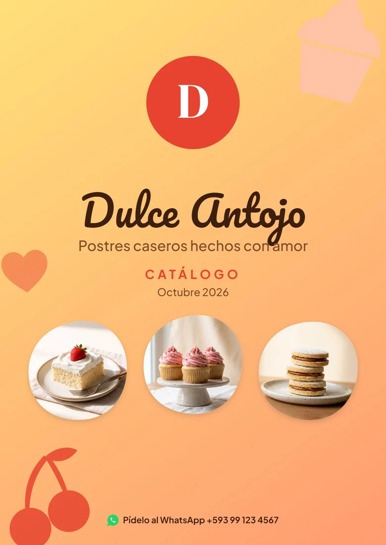 Resultado real: portada del catálogo de Dulce Antojo